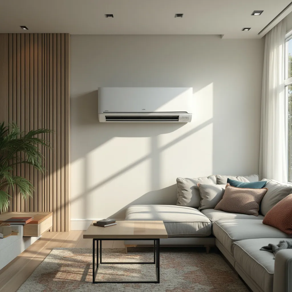 Installazione condizionatore in un appartamento moderno con design pulito